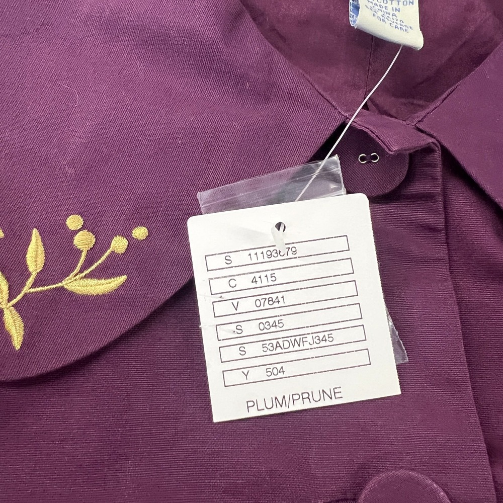 Anthropologie Odille Bolero Jacket Women's 2 Purple Gold Embroidered Cotton - Picture 14 of 16